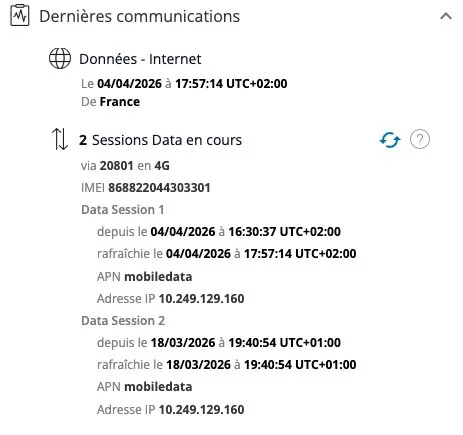 2 sessions data simultanées sur 2 opérateurs distincts